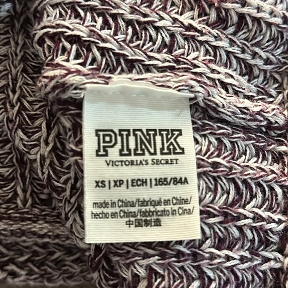 PINK Victoria Secret Boatneck Sweater Purple White XSmall - Picture 7 of 9